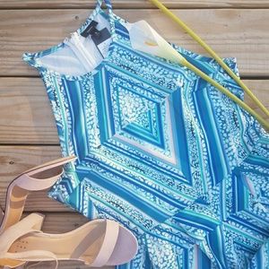 Blue Diamond Print Dress | Mossimo